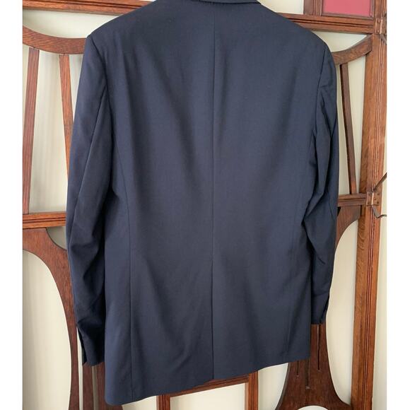 Vintage Austin Reed Men's Navy Blue Blazer Union Made USA Size 42L Gold Buttons - Picture 3 of 13